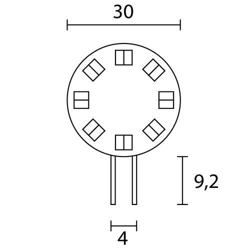 LEDLAMPA 10-30V G4 D2W